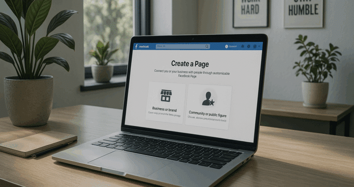 créer une page facebook